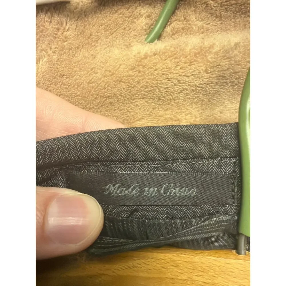 Calvin Klein Blazer 40R Black Gray Striped Slim Fit Wool Sport Coat Macys Tag